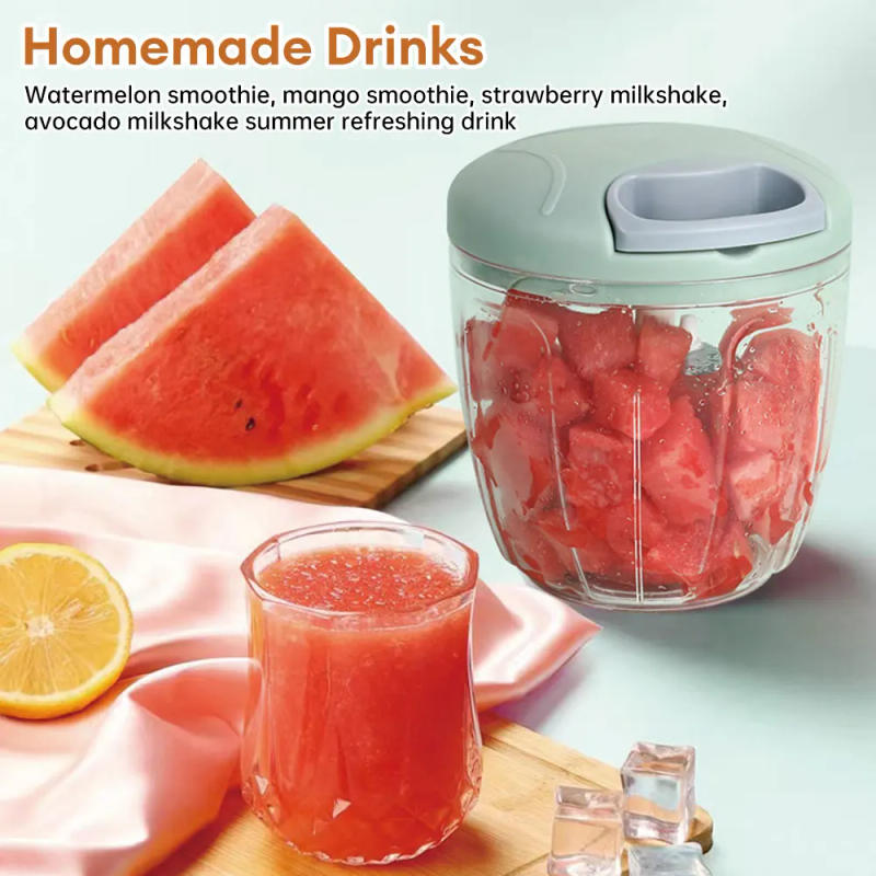 Description Picture 6 of item500/900ML Manual Meat Mincer Garlic Chopper Rotate Garlic Press Crusher Vegetable Onion Cutter Kitchen Cooking Accessories