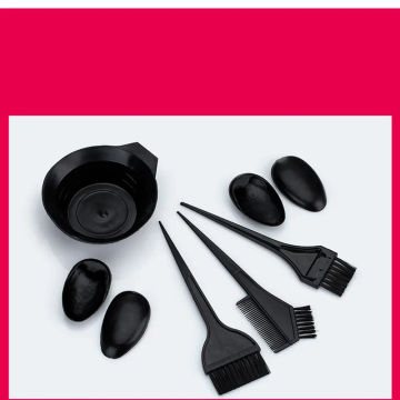 1 Set Hair Dye Color Brush Bowl Set with Ear Caps Dye Mixer Hair Tint Dying Coloring Applicator Hairdressing Styling Accessories