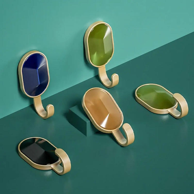 Description Picture 2 of item4pcs Light luxury Self Adhesive Wall Hook Strong No- punching Coat Bag Bathroom Door Kitchen Hanger Hooks Storage Accessories