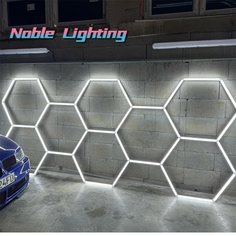 Description Picture 2 of itemMuiti Garage Light Hexagon Led Lights Lamp Highly Efficient Honeycomb LED Light Customized for Barber Ceiling Lighting Workshop