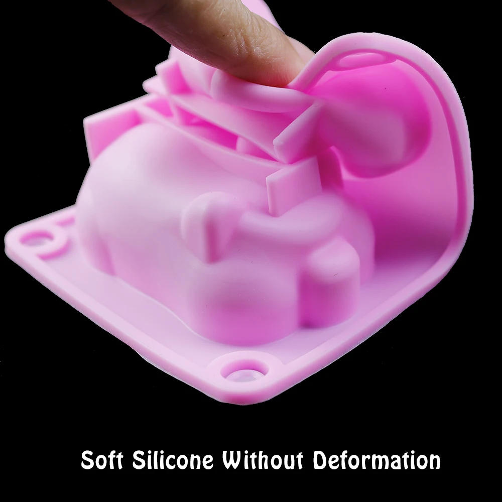 Description Picture 5 of item2022 New 3D DIY Baking Tools Non-stick Silicone Cake Mold Rabbit Pig Shapes Chocolate Mold for Pastry Pudding Jelly