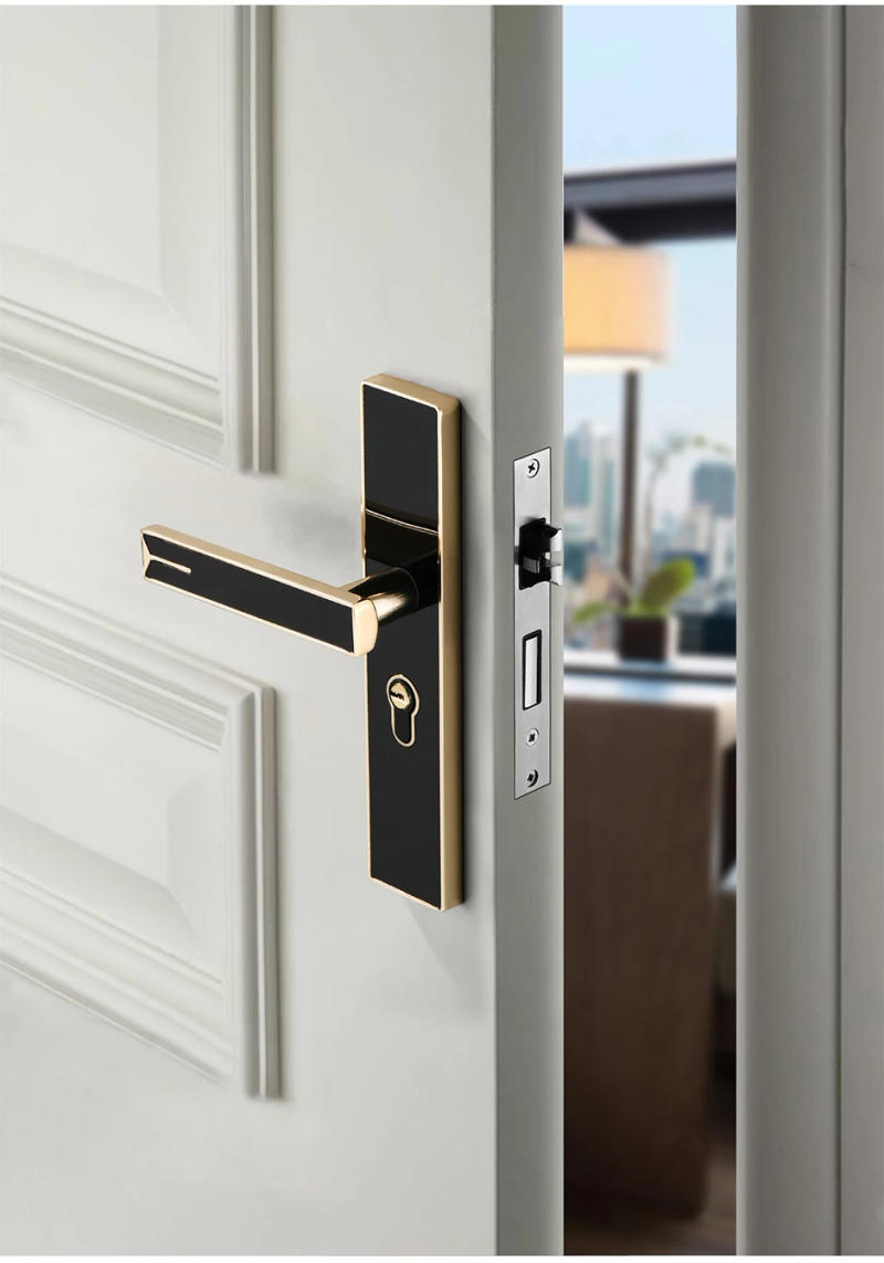 Description Picture 5 of itemSecurity Locks For Home Room Doors Safe House Set of Lock Retro Door Handle House Interior Door hHandle Bedroom Furniture Lock