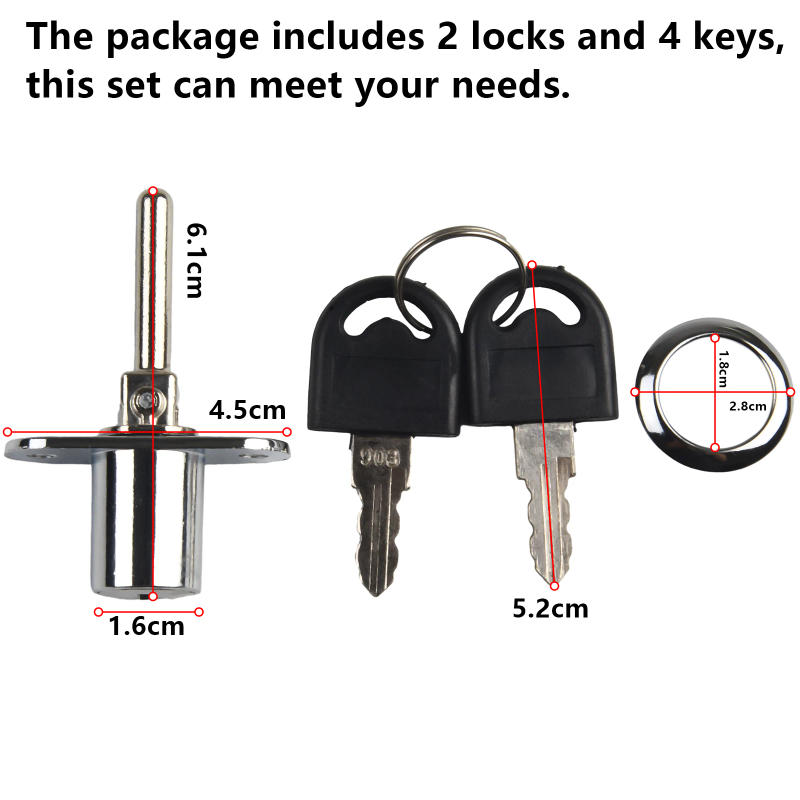 Description Picture 5 of itemRotary Lock Cylinder Home Hardware Drawer Lock Triple Interlock Zinc Alloy 100% Original High Quality Hot Sale