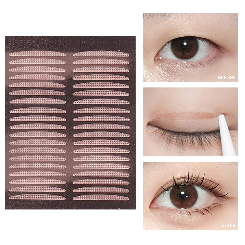 Description Picture 4 of itemInvisible Fold Double Eyelid Sticker Clear Beige Stripe Self-adhesive Natural Rose Gold Double Eyelid Patch Eye Tape Makeup Tool