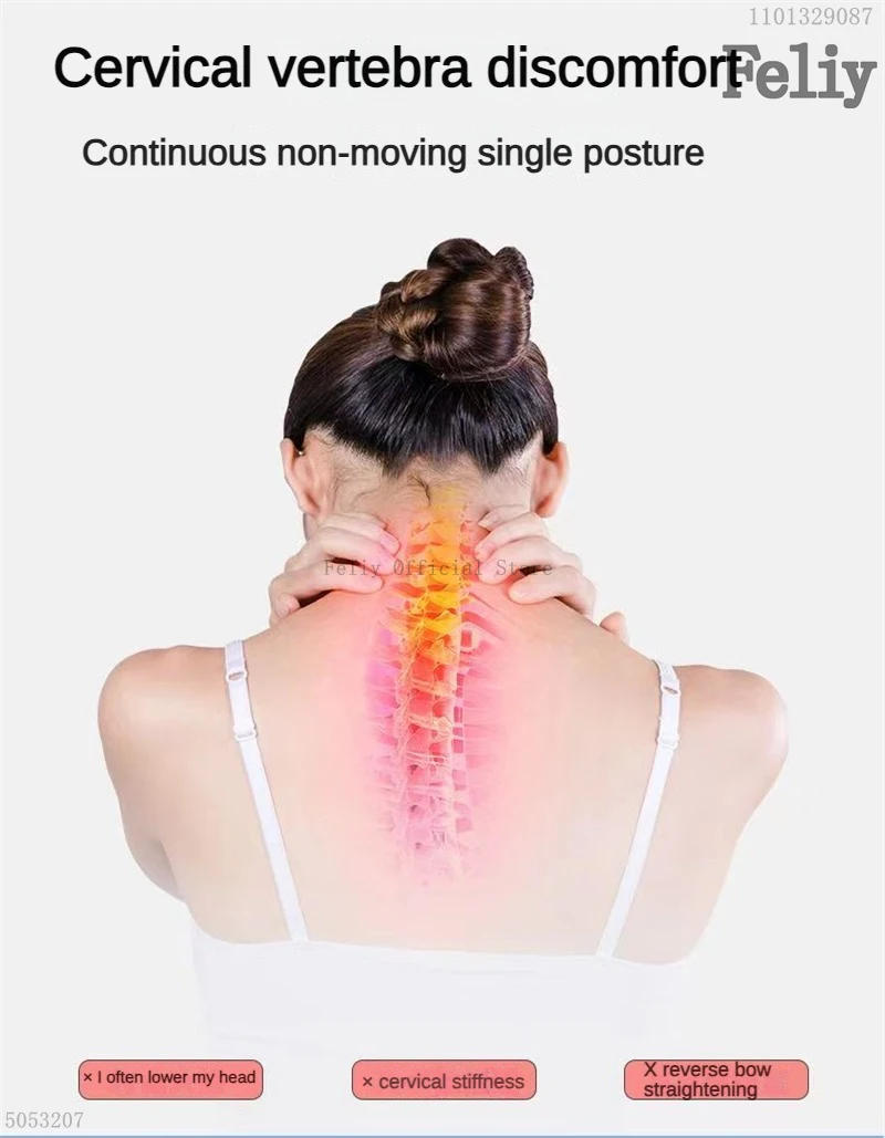 Description Picture 3 of itemMemory Foam Neck Pillow Sleeping Orthopedic Cervical Pillow Massage Neck Cushion Slow Rebound Pain Relief Sleep Cushion Bedding