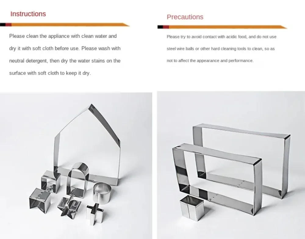 Description Picture 4 of item10Pcs/set Christmas Cookie Cutters Moulds Stainless Steel Xmas Theme Biscuit Mold DIY Dessert Pastry Decoration Baking Tools