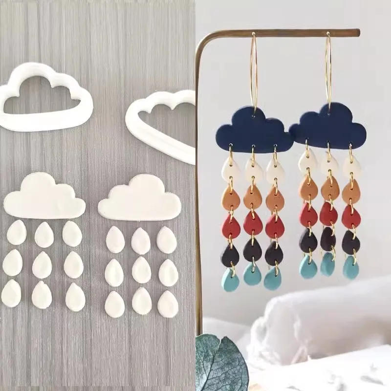Description Picture 3 of itemRain Drop / Windmill / Oval Shape Polymer Clay Cutter LOVE Earring Clay Mold Jewelry Pendant Cutting Die DIY Embossing Tools