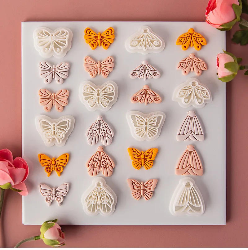 Description Picture 2 of itemInsect Series Polymer Earring Clay Cutter Mold Creative Butterfly Earring Jewelry Pendant Brooch Cutting Molds DIY Hand Tools