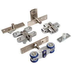 Rail Pulley Door Hanging Wheel Replacement Restaurant Sliver Accessories Coffee Shop For Folding Door For Hotel