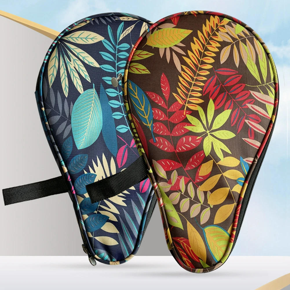 Description Picture 3 of itemMaple Leaf Table Tennis Racket Gourd Shape Storage Bag With Independent Ball Bag Oxford Cloth Waterproof Wear-Resistant Racket