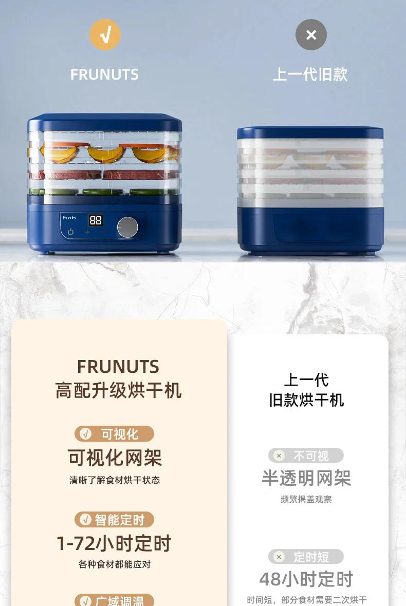 Description Picture 6 of itemDried fruit machine food dryer fruit and vegetable pet meat food dryer small household dehydrator fruit dryer