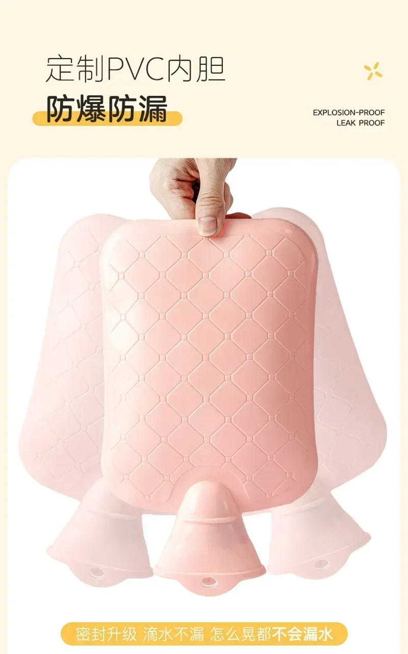 Description Picture 6 of item500ml Hot Water Bottle Bag for Girls Plush Shoulder Hand Warmer Heat Pack Warm Belly Instant Hot Pack Winter Water Heating Pad