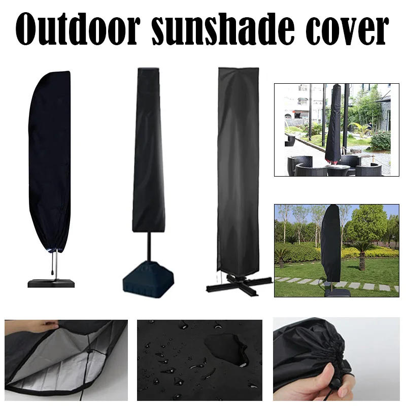 Description Picture 2 of item17 Sizes Waterproof Cover Outdoor Sunshade Umbrella Cover Garden Weatherproof Patio Cantilever Parasol Rain Cover Accessories