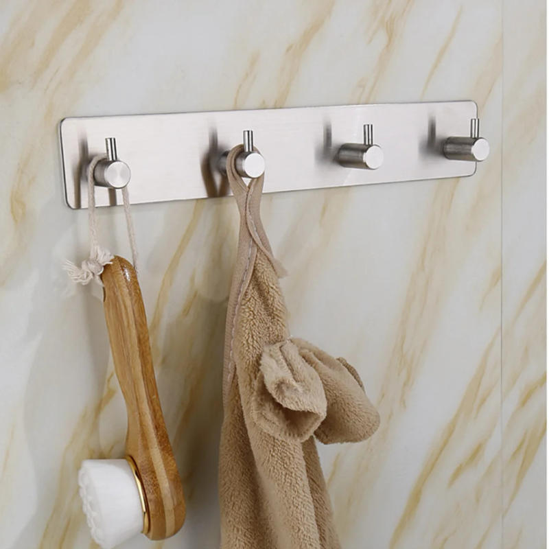 Description Picture 3 of itemMulti-purpose Stainless Wall Hook 3M Sticker Adhesive Door Hook Hook Kitchen Hardware Hook Shower Accessories