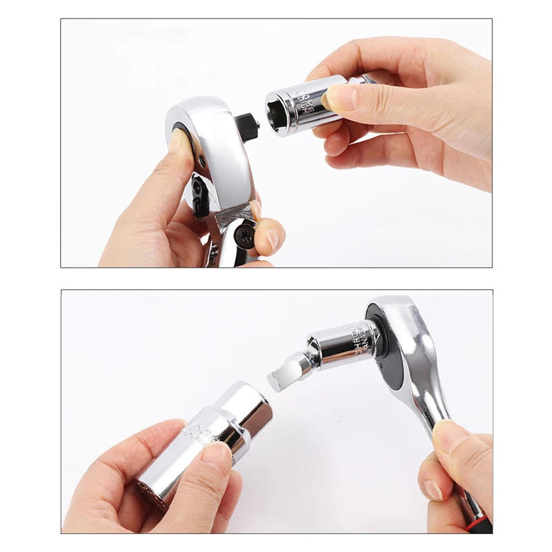 Description Picture 5 of item360 Degree Swivel Knuckle Joint Air Impact Wobble Socket Adapter Hand Tool 1/4" 3/8" 1/2" Electric Wrench Socket Universal Joint
