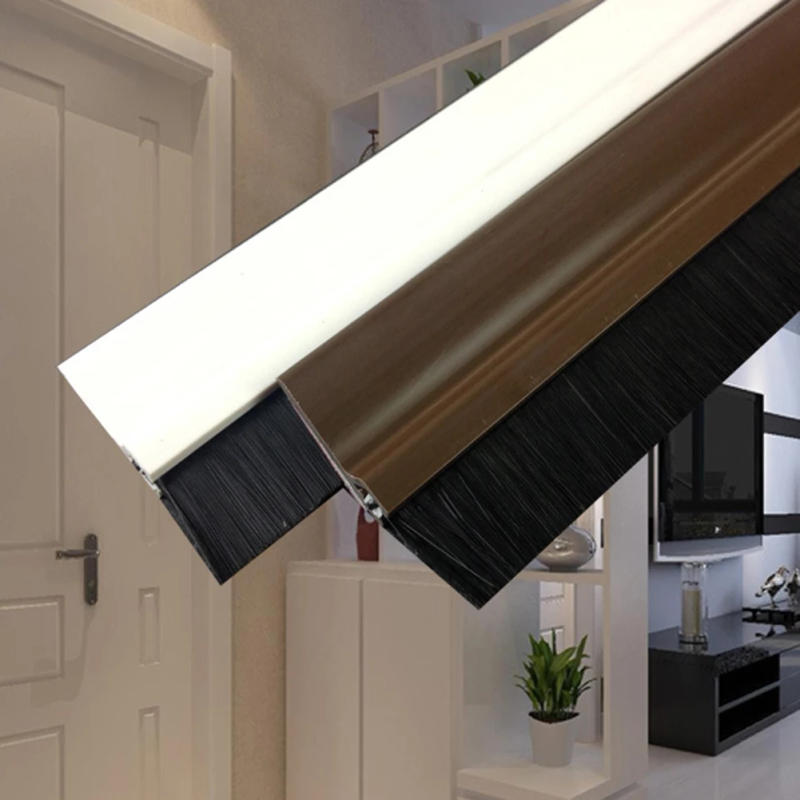 Description Picture 3 of item1pc Door Brush Sealing Strip 100cm Detachable Dismountable Door Bottom Sweep PVC Soft Brush Home Improvement Accessories