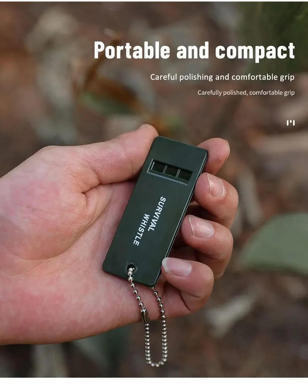Description Picture 6 of item3-Frequency Whistle High Decibel Survival Whistle Portable Keychain Camping Hiking Emergency Survival Whistle Outdoor Tools