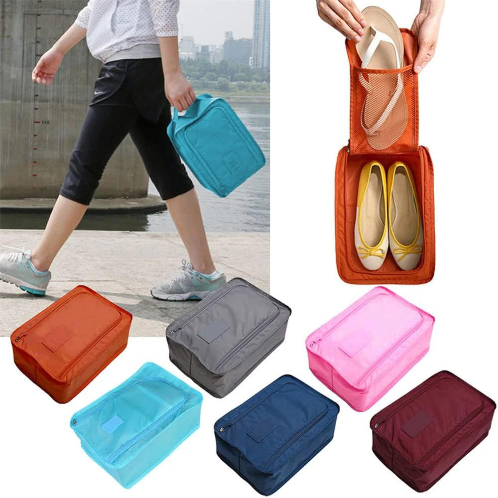 Description Picture 2 of itemWaterproof Travel Shoes Storage Bag Clothing Organizer Convenient Zip Lock Sorting Pouch Foldable Underwear Socks Packing Item