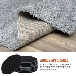 10 Pcs Double Sided Sticky Tape Adhesive Sticker Rug Carpet Gripper Pad Strong Fastener Nylon Hook Dots Stickers
