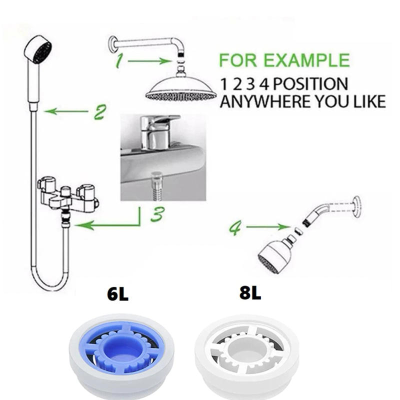 Description Picture 4 of itemShower Head Flow Control Valve Reducer Limiter Water Saving Device Hose Restrictor Regulator Bathroom Faucet Water-saving Plate