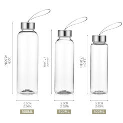 Plastic Transparent Round Portable Water Bottles Outdoor Hiking Yoga Bicycle Sports Travel Carrying For Water Bottle Drinkware