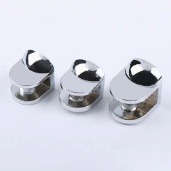 1Pc Thicken Nickel Finish Furniture Hardware Shelves Clips Shelf Holder Support Panel Bracket Glass Clamp