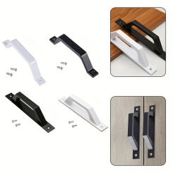1PC Barn Door Handle Aluminum Alloy Heavy Duty Sliding Die Cast Garage Cabinet Door Handle Hardware Furniture Accessories