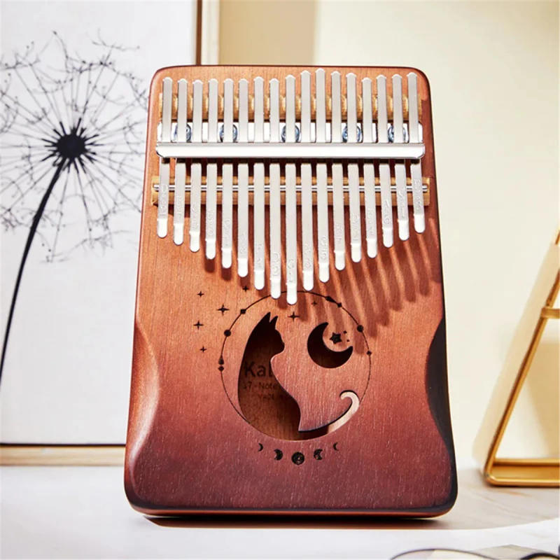 Description Picture 2 of itemKalimba Professional Thumb Piano Solid Wood Veneer 17/21 Keys Keyboard Musical Instrument Kalimba Thumb Piano Christmas Present