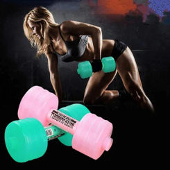 Fitness Dumbbell Adjustable Weight Double Lids Water Dumbbells 1kg Home Gym Weight Loss Tools Yoga Exercise for Business