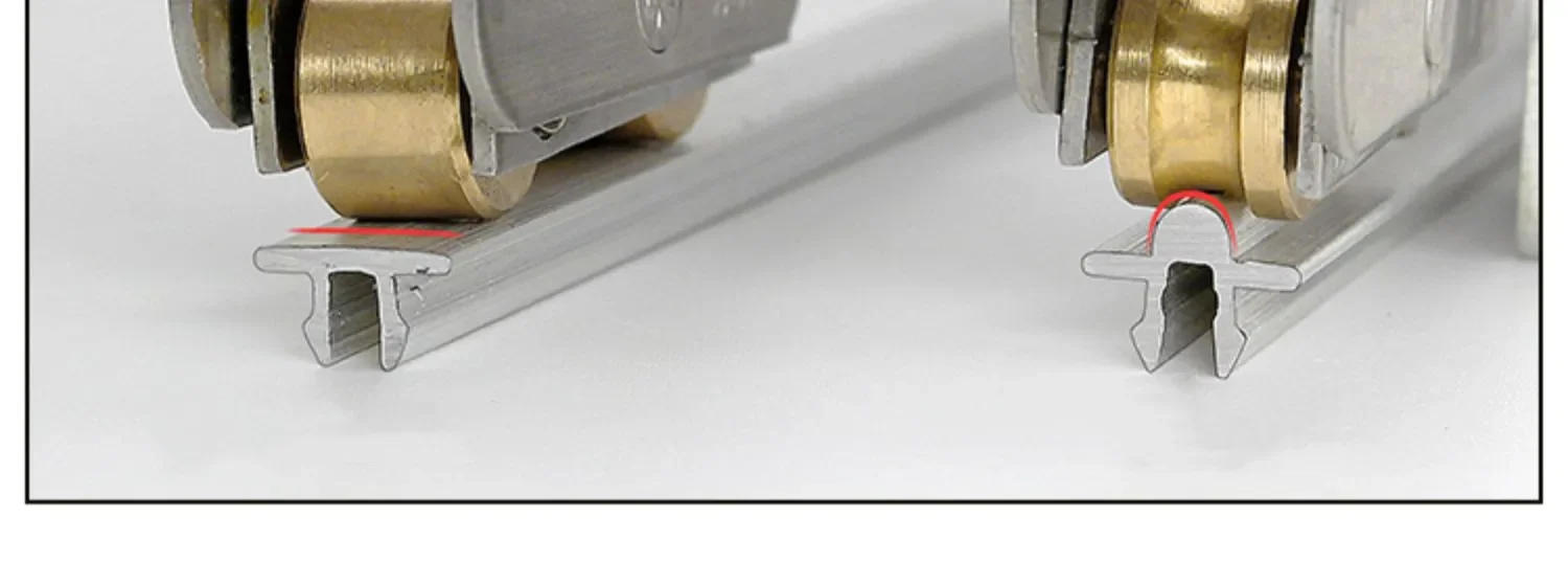 Description Picture 6 of item1 piece of 88 type stainless steel copper concave wheel sliding door guide rail door and window pulley roller hardware accessory