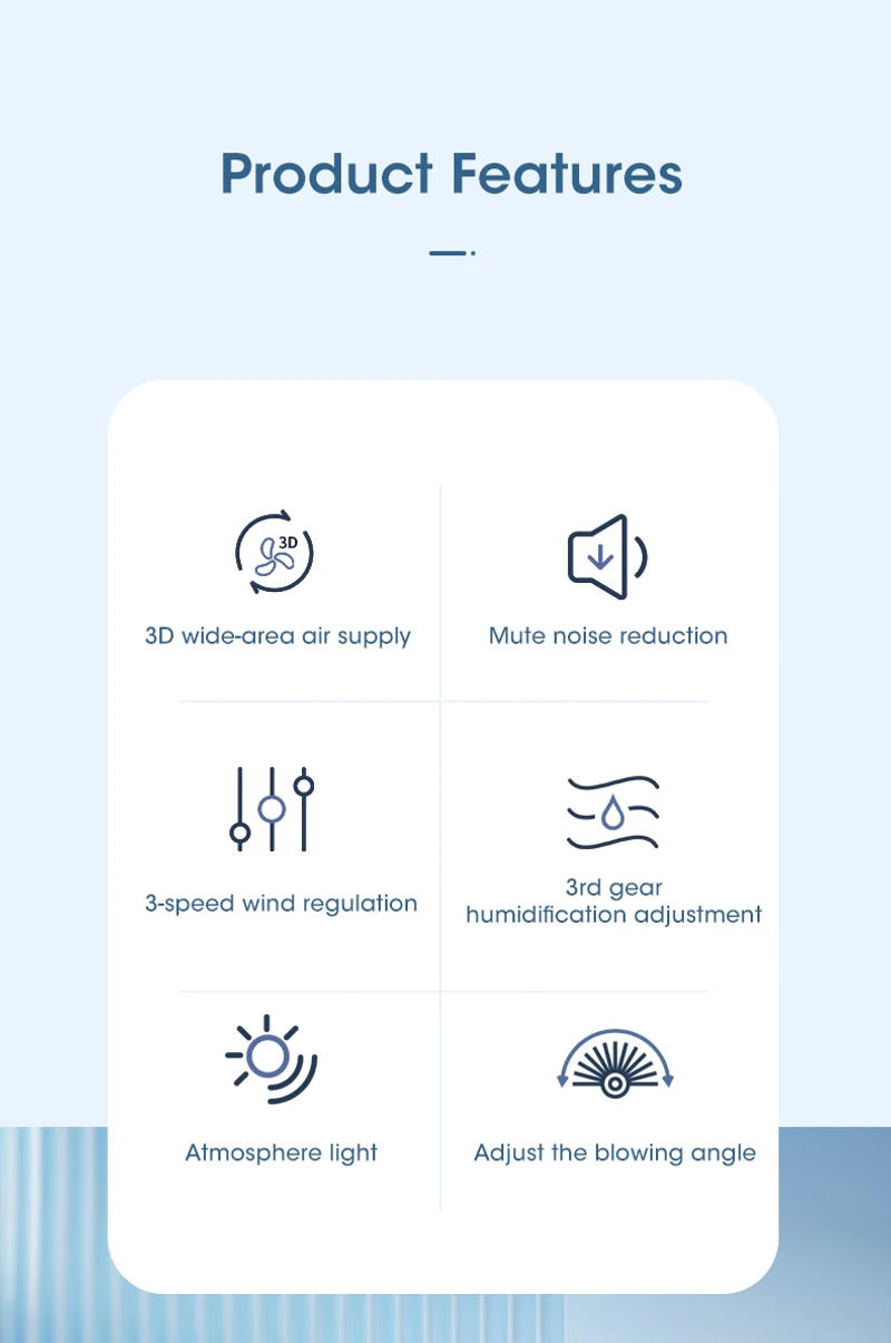 Description Picture 3 of itemPortable Desktop Humidifier Fan Air Conditioner Household Small Air Cooler Hydrocooling Air Adjustment For Office 3 Speed Fan