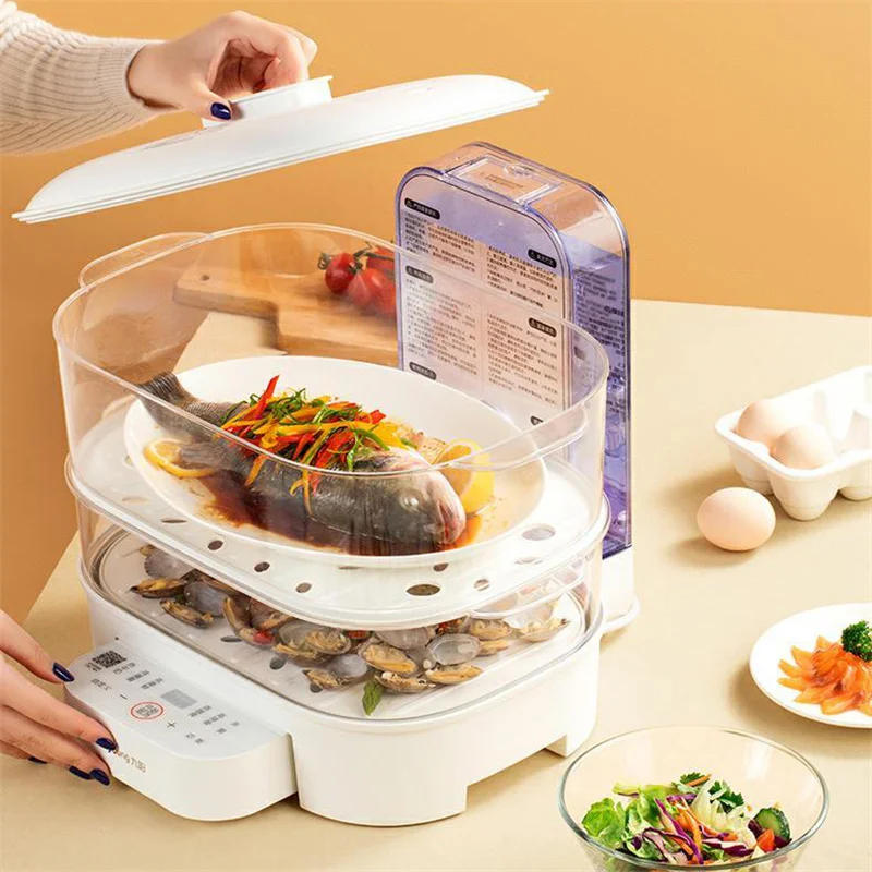 Description Picture 5 of itemHousehold Electric Steamer Cooker Foldable Steamer Pot Large Capacity Multi-layer Food Warmer Breakfast Machine Home Appliance