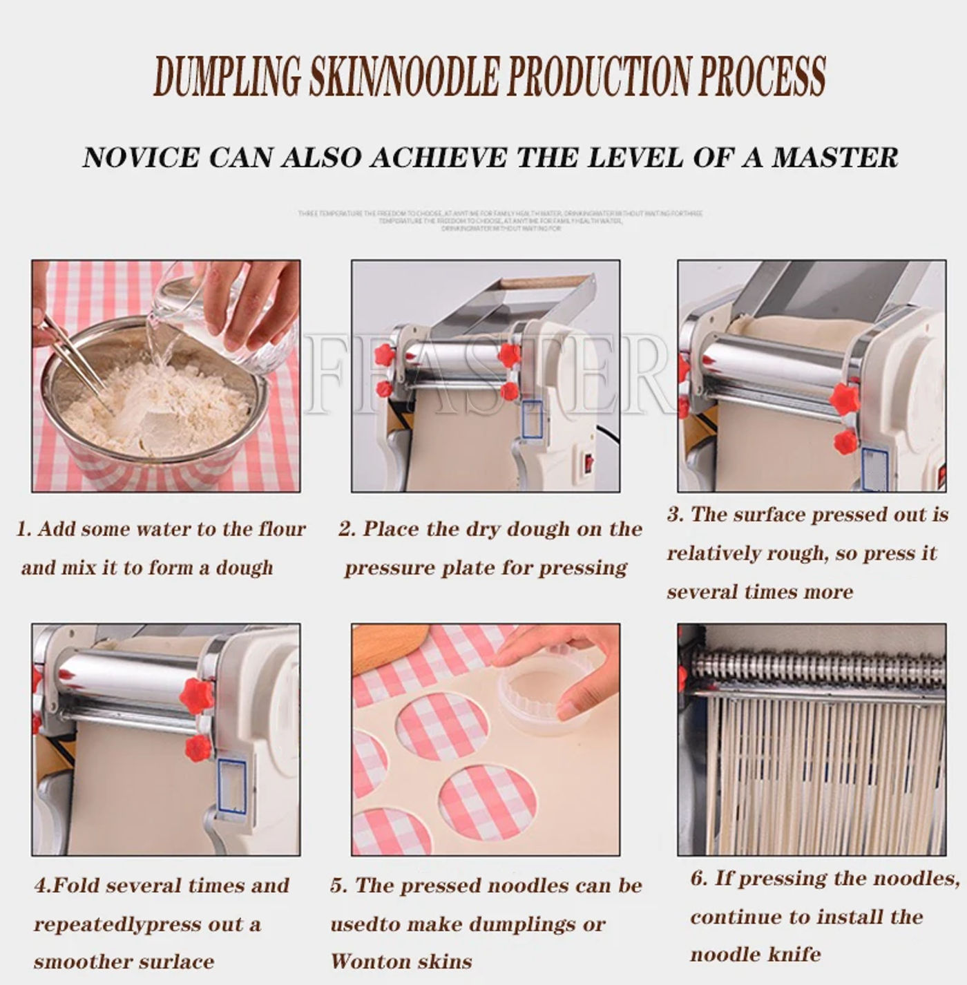 Description Picture 5 of itemHousehold Fresh Pasta Machine Noodles Maker Noodle Cutter Electric Automatic Electric Dough Grinder