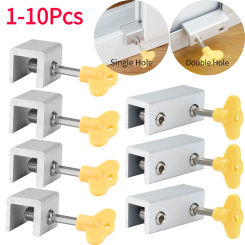 1-10Pcs Window Lock Security Lock Limit Sliding Door Windows Restrictor Child Safety Anti-theft Door Stopper Home Improvement
