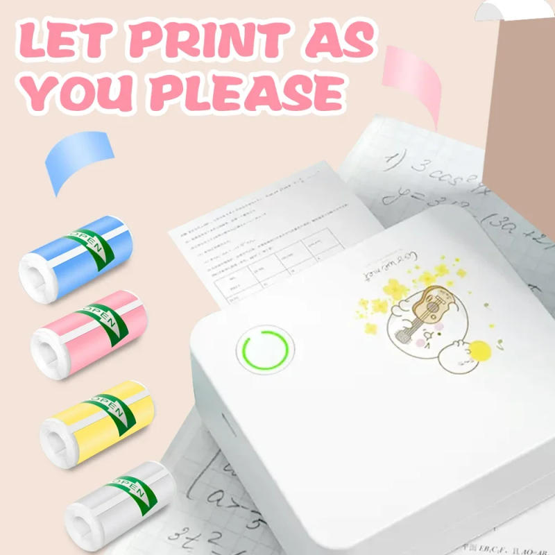 Description Picture 3 of item20PCS Mini Printer Paper Thermal Sticker Paper Self-adhesive Printer Paper Photo Printer Labels For Photos Notes 5.7 x 2.5cm