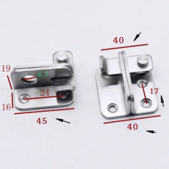 Security Safety Door Bolt Silver Stainless Steel Bracket Hasp Buckle Garage Latch Lock Repair Replacement Tool