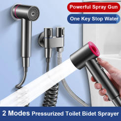 Portable Handheld Toilet Bidet Sprayer Gun Holder Self Cleaning Wash Bidet Faucet Spray High Pressure Bathroom Bidet Shower Head