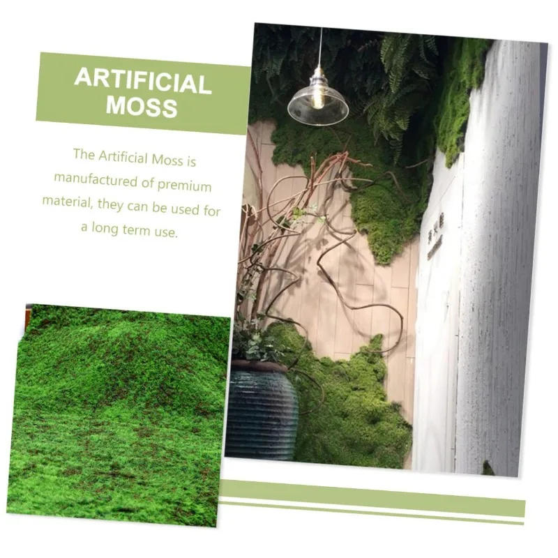 Description Picture 4 of itemArtificial Turf Moss Grassland Synthetic Fake Grass Carpet Simulation Muscus Wall Lawns Decor Garden Ornament Outdoor Decoration