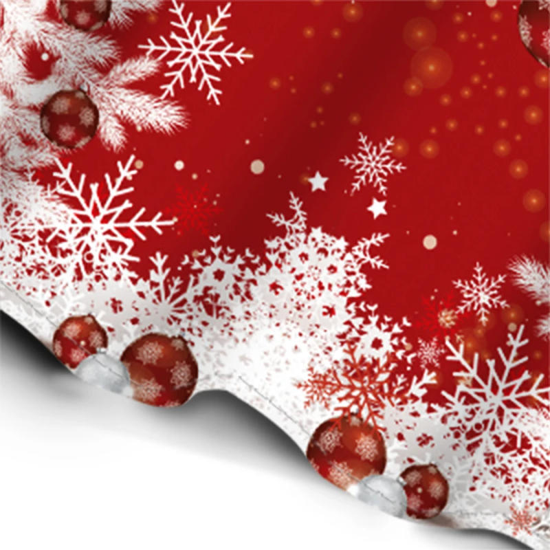 Description Picture 5 of itemMerry Christmas Curtain Valance, Tree Snowman Gift Snowflake Short Rod Pocket Window Treatment for Living Room Bedroom Kitchen