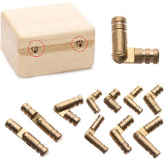 10Pcs Barrel Hinges Cylindrical Hidden Jewelry Box Connector Concealed Invisible Brass Door Hinges for Furniture Hardware