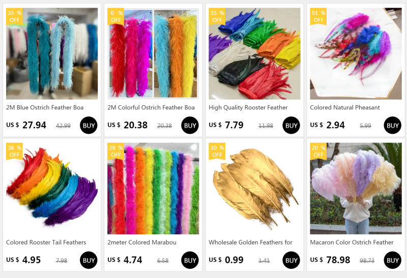 Description Picture 2 of item24Pcs Multiple Styles Natural Peacock Pheasant Feathers for Crafts Jewelry Making Accessories Decoration Plumes 5-15CM Wholesale