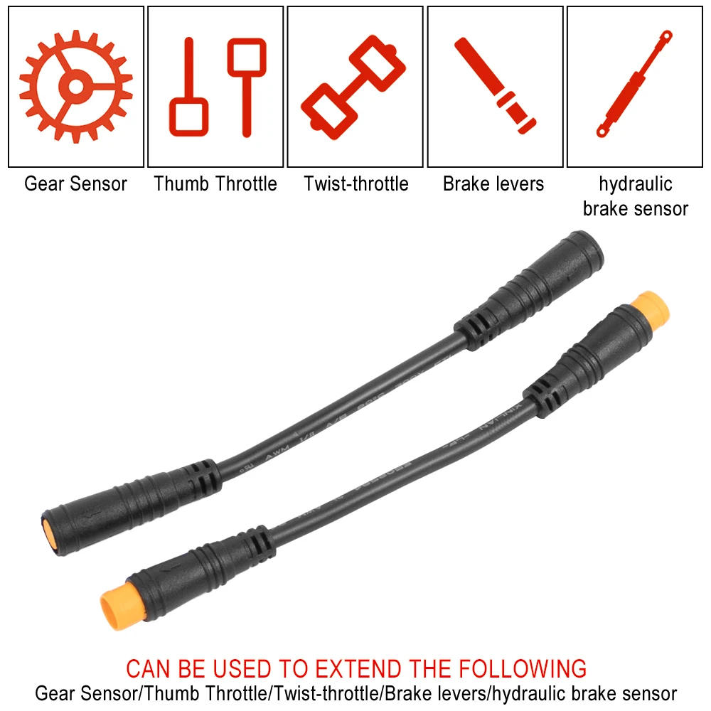 Description Picture 3 of itemMale to Male/Female to Male Extension Wire Electric Bicycle Butt Plug Waterproof for Ebike E-Bike Display Thumb Throttle Cables
