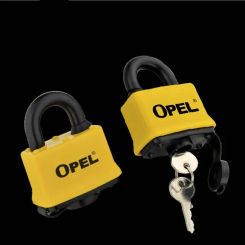 Security Iron Padlock Outdoor Shackle Lock Strong Steel Padlock with Pvc Protective Cover Waterproof & Dustproof Lock
