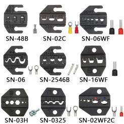Crimping tool pliers jaws SN-48B / 02C / 06WF / 06 / 2546B / 16WF / 02WF2C / 0325 / 03H, used for crimping terminals