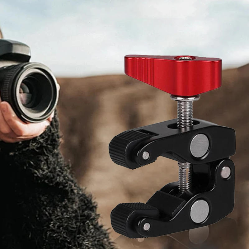 Description Picture 5 of itemMetal Super Clamp with 1/4in and 3/8in Thread Clip Photography Super Clamp Super Holder Stand for DSLR Cameras Light Stand