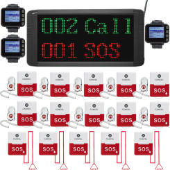 Hospital Nurse Call System Assisted Living 3 Watch Pager Receiver 15 Sos Button For Calling Admin Nurse When In Emergency