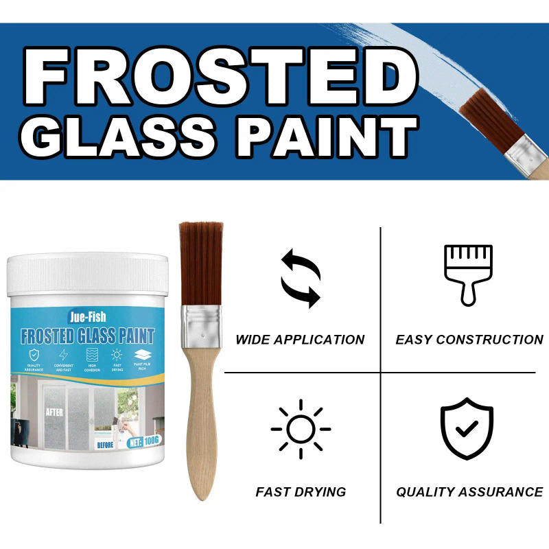 Description Picture 6 of itemFrosted Glass Film Paint, Waterproof Sun Blocking Glass Decoration Frosting Paint Strong Adhesion Doors Skylights