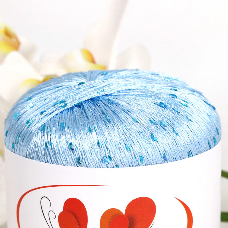 Description Picture 6 of itemпряжа 265M 50G Polyester Sequins Additional Thread for Crocheting Hand Knitting Yarn