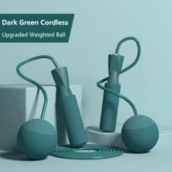 Cordless Jump Rope With Heavy Balls Sports Fitness Training Rapid Speed Skipping Rope Adjustable Home Gym Equipment