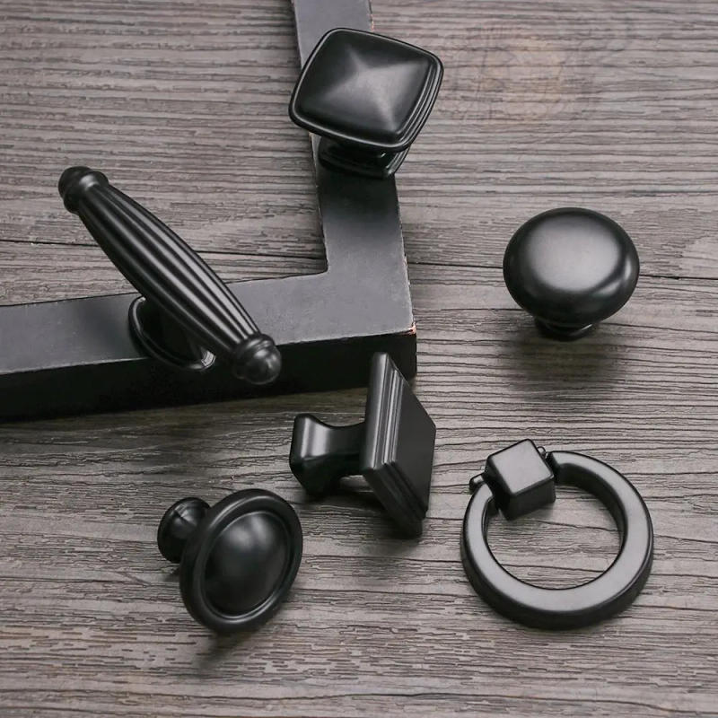 Description Picture 4 of itemFittings Hardware Variety Style Black Series Dresser Cabinet Drawer Knob Wardrobe Pulls Cabinet Pulls Door Handle